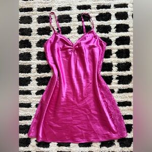 Hot Pink Satin Slip